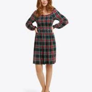 Draper James Square Neck smocked dress in Georgia plaid
